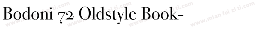 Bodoni 72 Oldstyle Book字体转换
